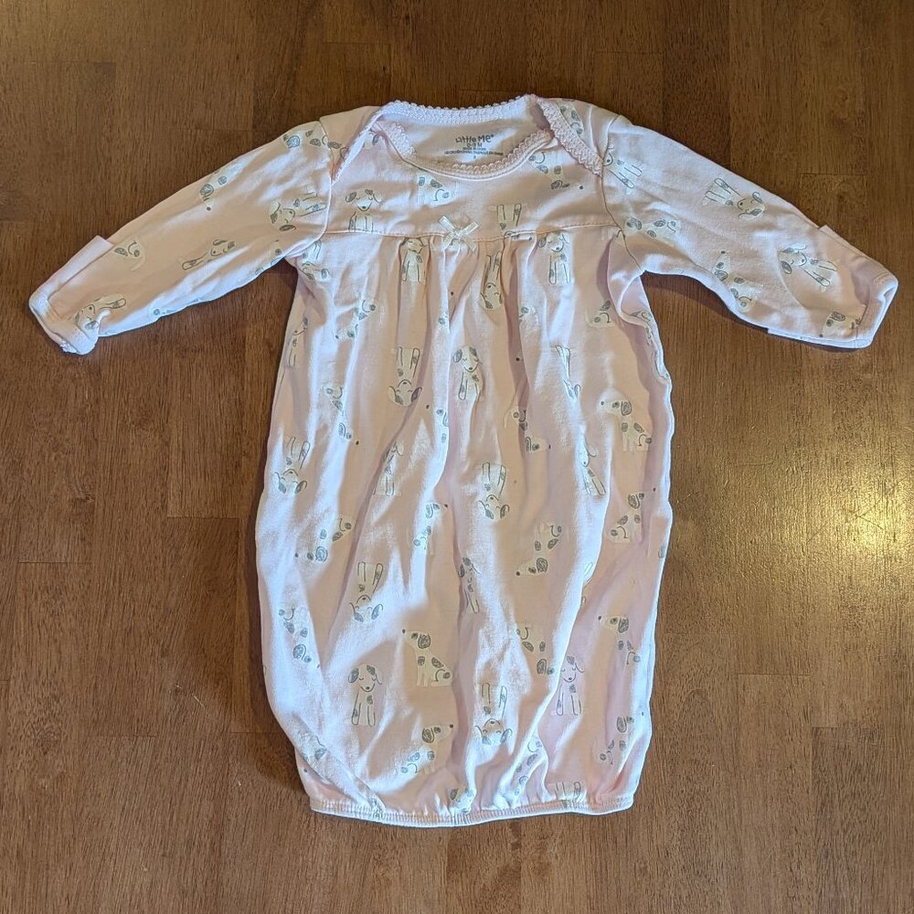 Little Me 0-3M Open-bottom Sleep Sack, Puppy Print
